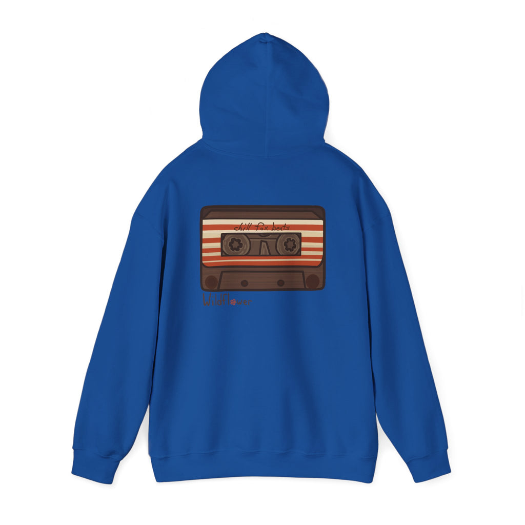 Retro Cassette Hoodie with Chill Fox