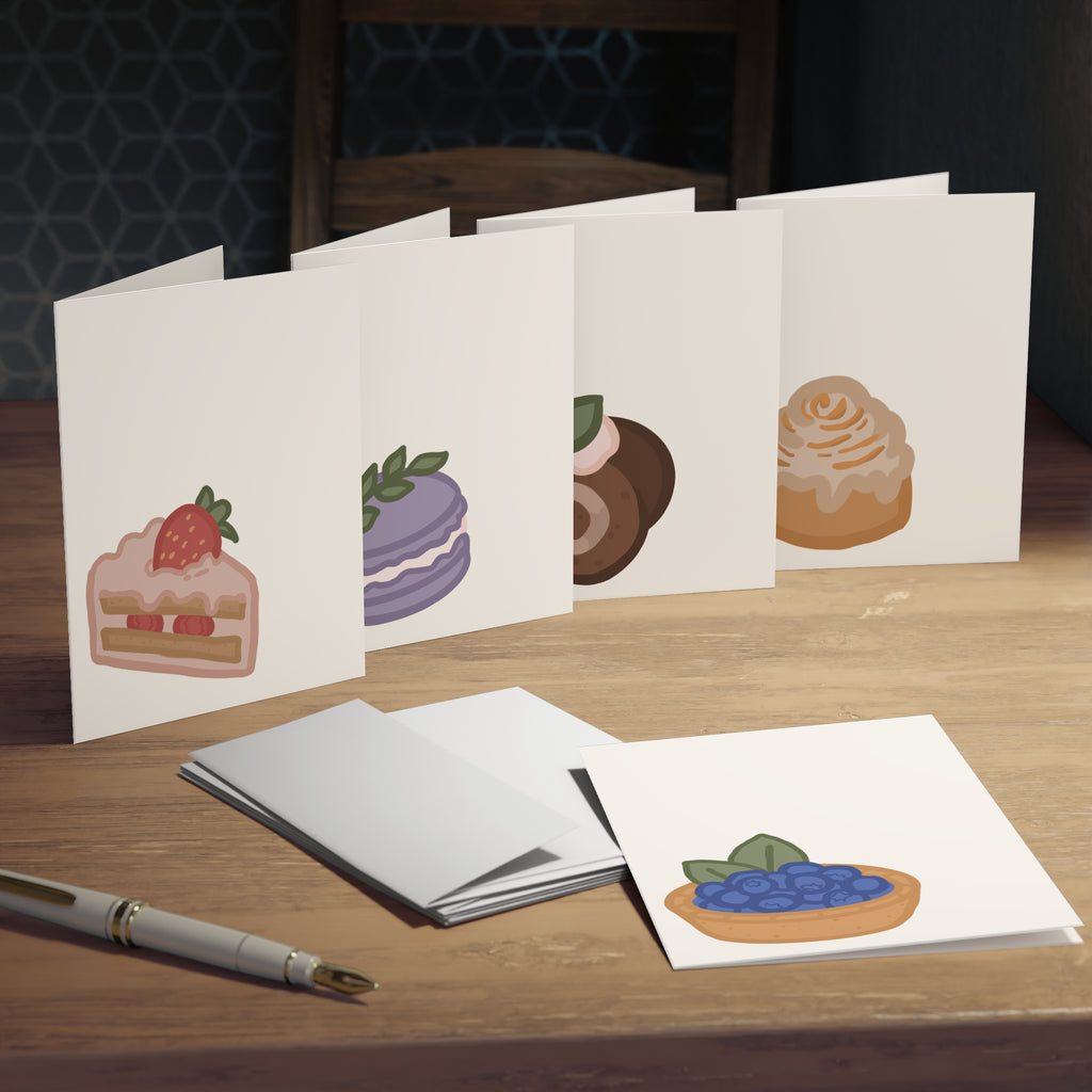Botanical Pastry Greeting Cards — 5-Pack Note Cards
