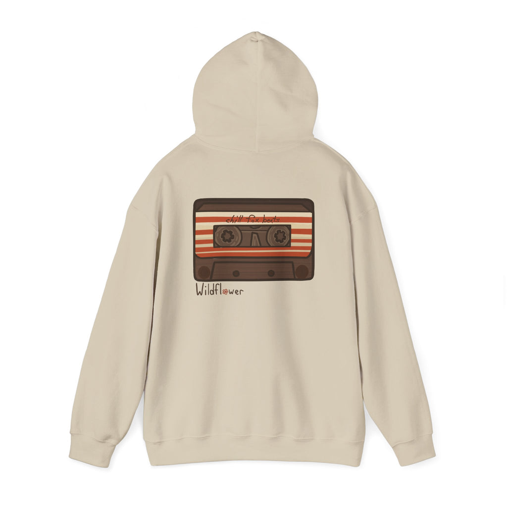 Retro Cassette Hoodie with Chill Fox