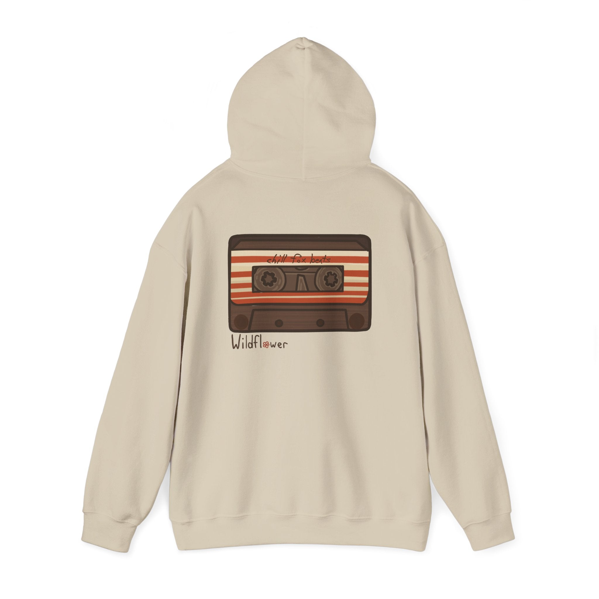 Retro Cassette Hoodie with Chill Fox