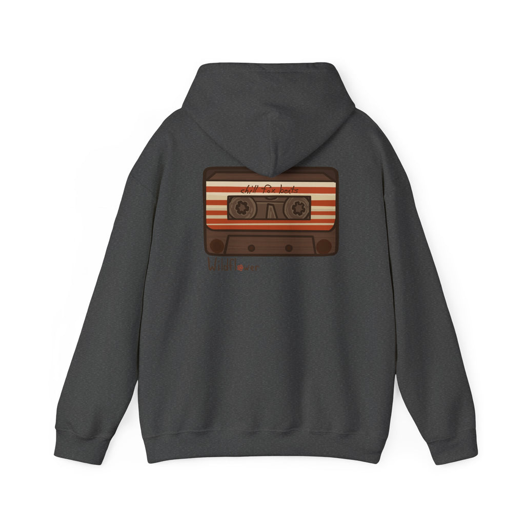 Retro Cassette Hoodie with Chill Fox