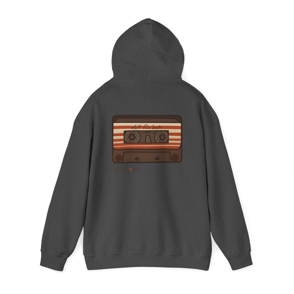 Retro Cassette Hoodie with Chill Fox