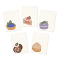 Botanical Pastry Greeting Cards — 5-Pack Note Cards