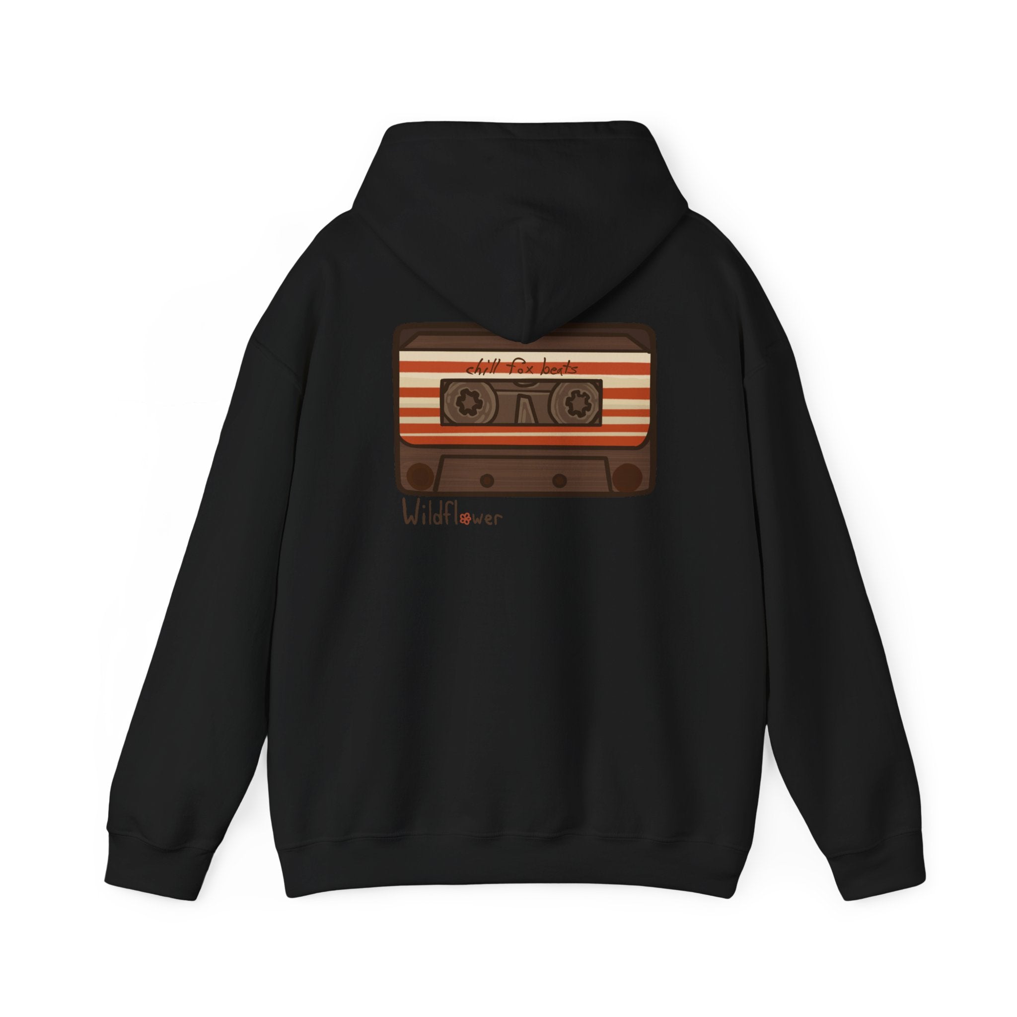 Retro Cassette Hoodie with Chill Fox
