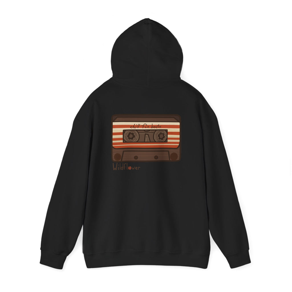 Retro Cassette Hoodie with Chill Fox