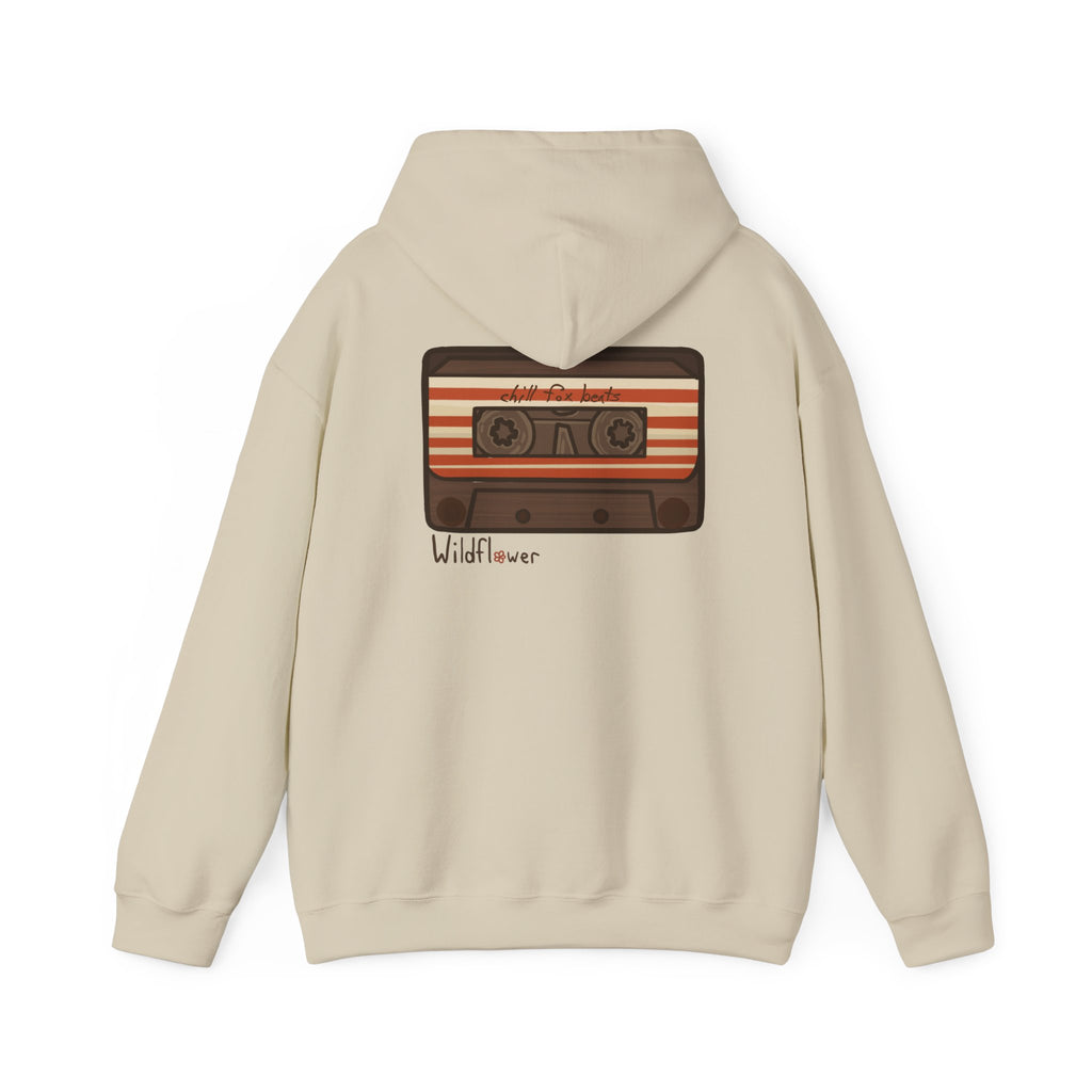 Retro Cassette Hoodie with Chill Fox