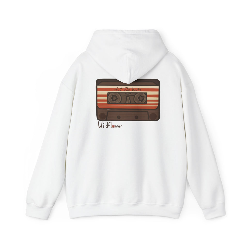 Retro Cassette Hoodie with Chill Fox