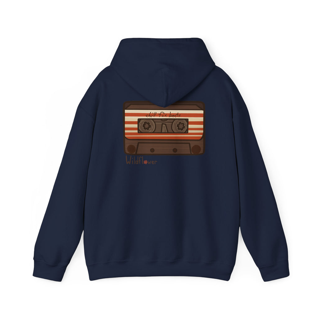 Retro Cassette Hoodie with Chill Fox